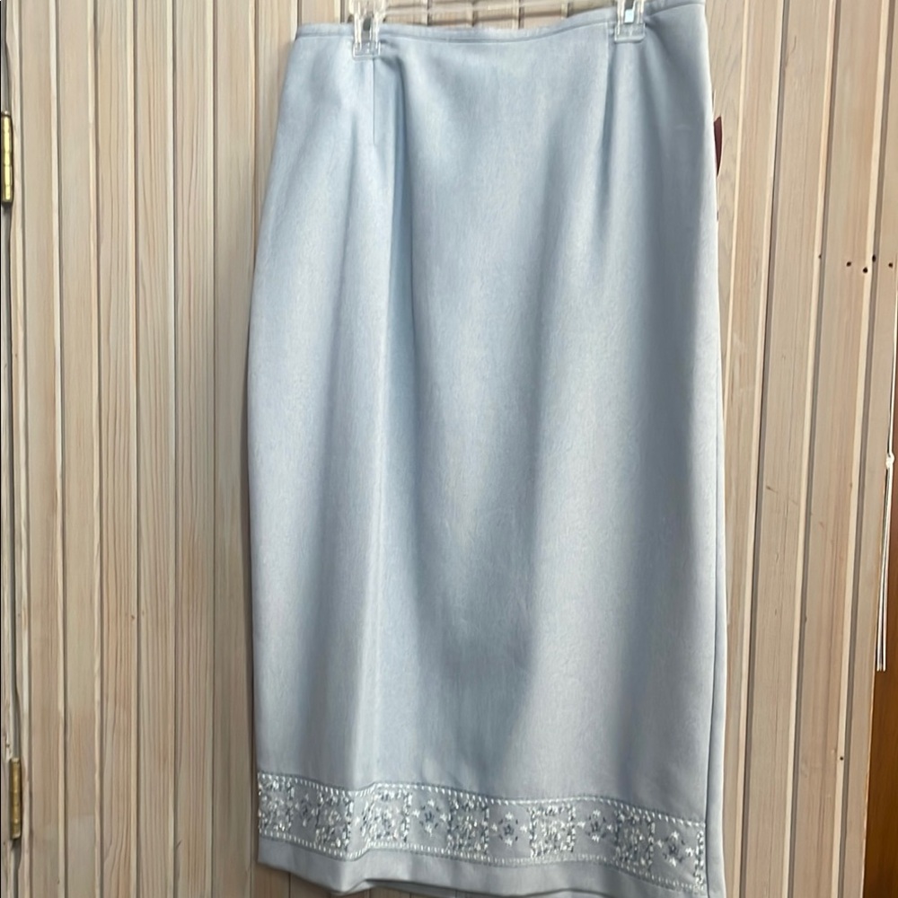 Alfred Dunner Blue Midi Skirt for Work